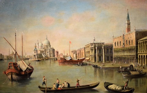 Tableaux et dessins Tableaux XVIIIe siècle - Venise, le bassin de San Marco - École de Michèle Marieschi (1710-1744)